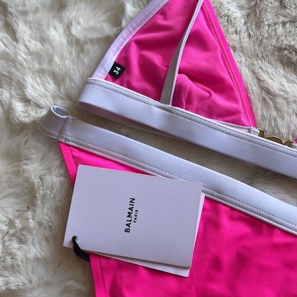 New Balmain swim wear 2 pieces ! Beautiful neon pink color - Picture 3 of 5